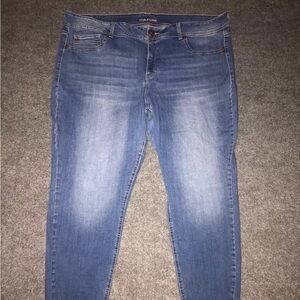 maurcies jeans size 24 woman’s plus skinny raw hem stretch Pockets